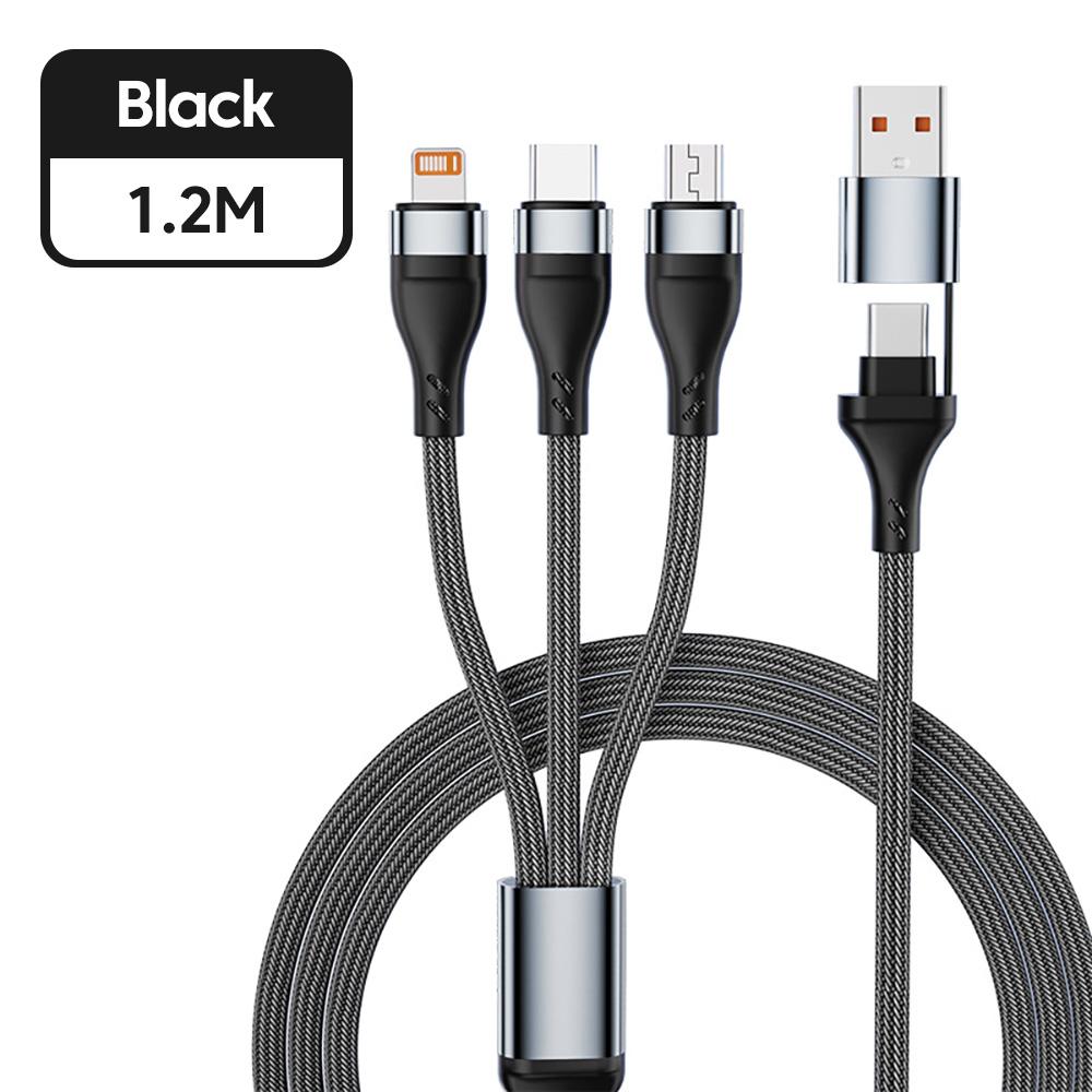 Автомобильное зарядное устройство Cyberpunk RGB с дисплеем напряжения - 150 Вт, быстрая зарядка, 7-портовый USB-адаптер Type-C для нескольких устройств