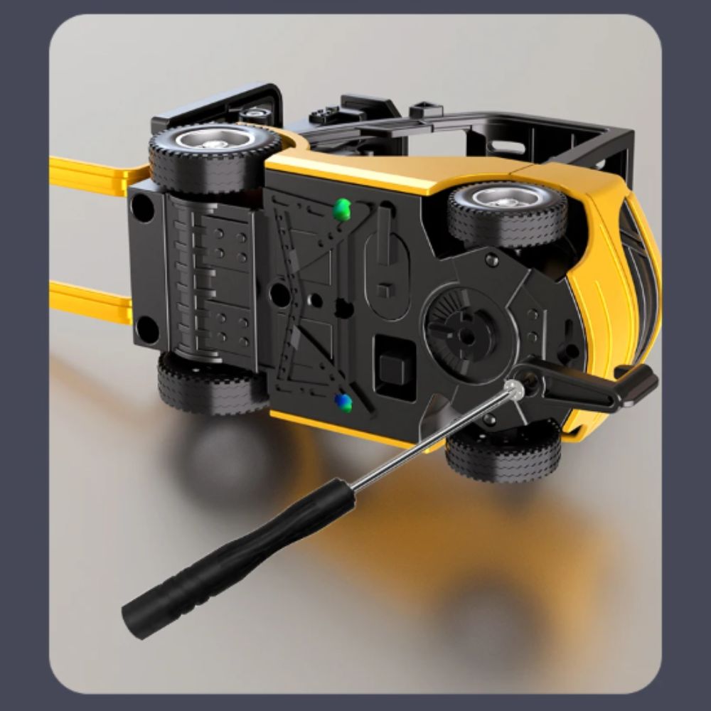 2.4g Remote Zinc Zinc Alloy Forklift Variable Speed Rc Forklift With Trailer Mini Forklift Desktop Toy