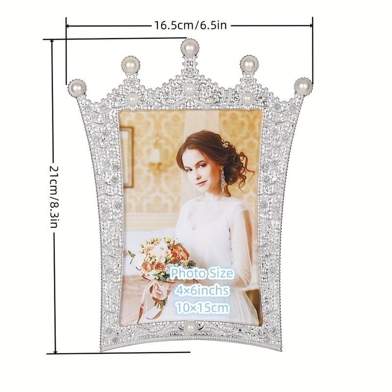 Рамка 5x7 для настольной экспозиции с жемчужной и бриллиантовой отделкой для использования на свадьбах, ко Дню матери и ко Дню святого Валентина