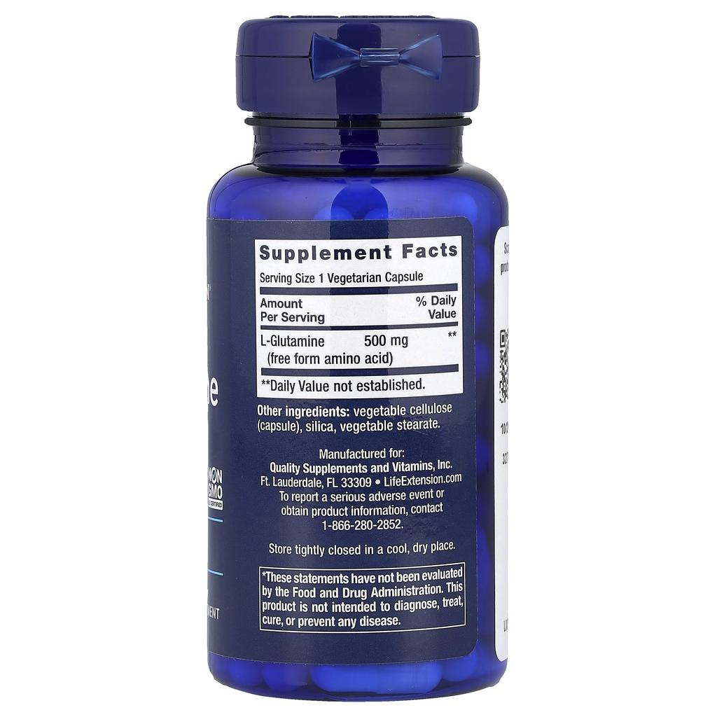 L-Glutamine, 500Mg, 100 Veggie Caps