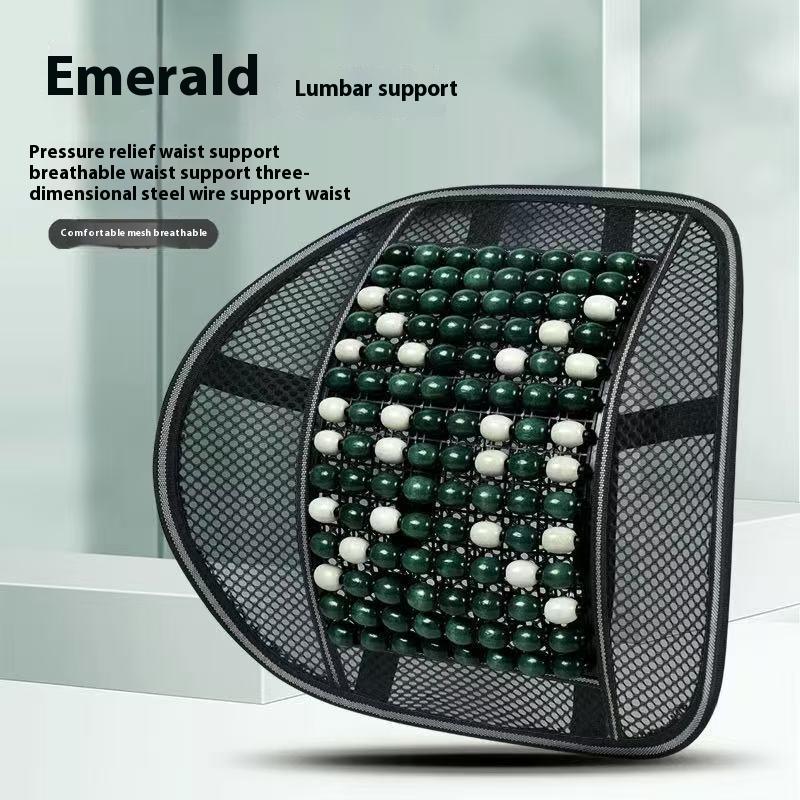 Летняя подушка на сиденье автомобиля из деревянных бусин, дышащий прохладный коврик, универсальная вентилируемая охлаждающая накладка на сиденье для всех сезонов