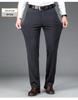 Men's Autumn/Winter Casual Business Trousers: Solid Color, Elastic Waist, Non-Iron, Anti-Wrinkle, Straight Fit.