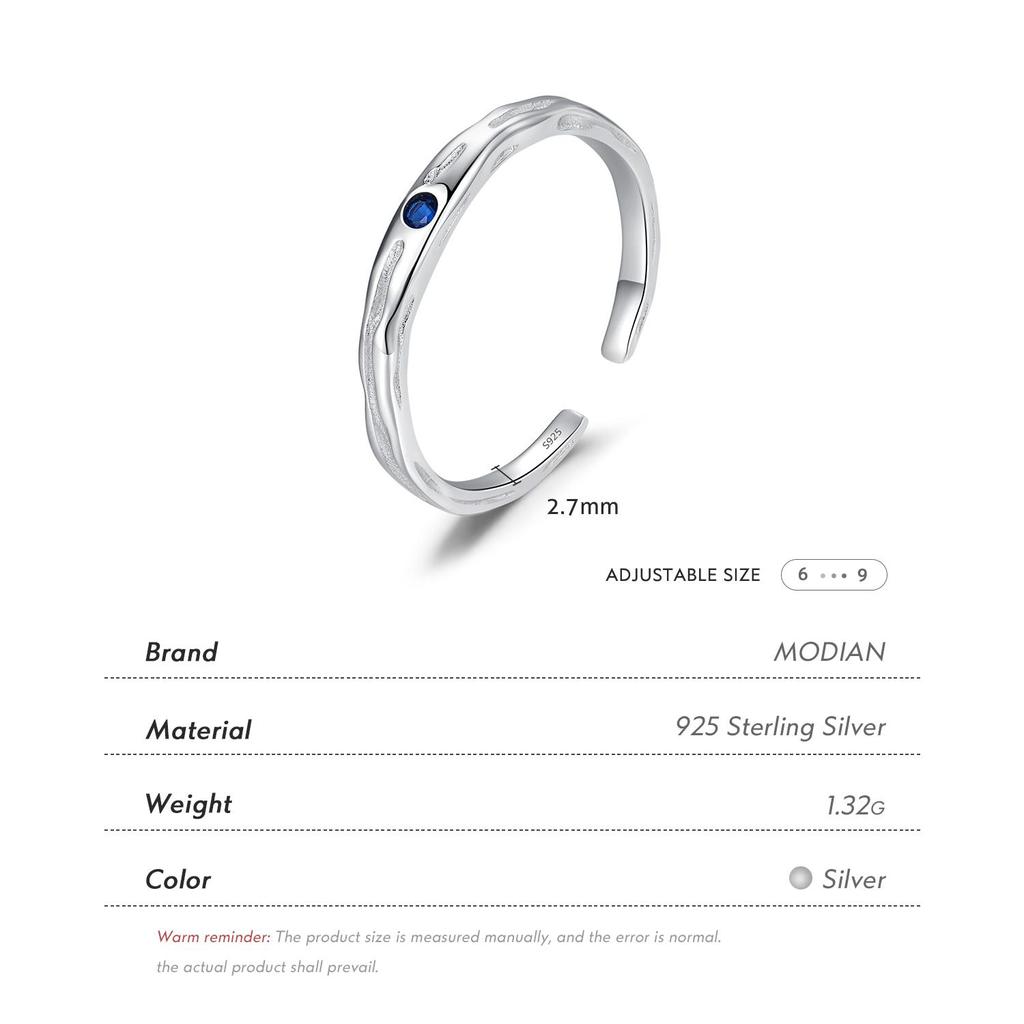 MODIAN Кольцо из стерлингового серебра 925 пробы с винтажным узором, размер 6-9, регулируемое штабелируемое кольцо на палец в стиле ретро для женщин, ювелирные изделия