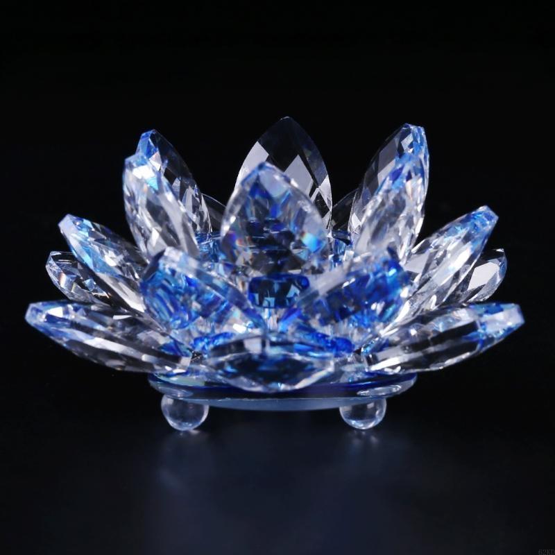 62KD Стеклянная подставка в виде цветка лотоса, подсвечник для чайной свечи, подсвечник, свадебные украшения