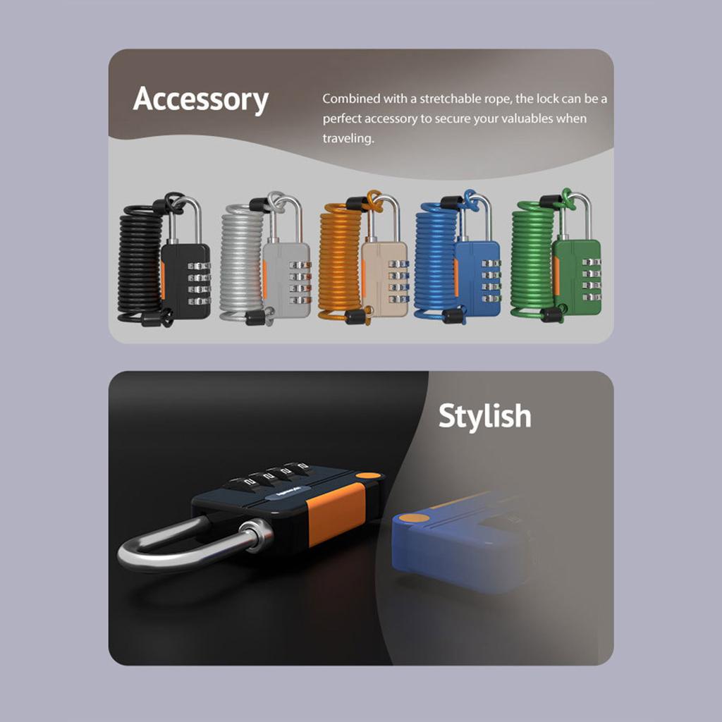 Маленький дорожный чемодан для чемодана с замком на 4 цифры, небольшой парольный замок для рюкзаков, спортзалов, школьных шкафчиков