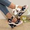 Spot Spring and Summer New Flower Fish Mouth Wedge Sandals Foreign Trade Large Size Strap Platform High Heel Fashion Sandals