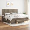 VidaXL Slat Bed Base with Mattress, Upholstered Bed with Headboard, Double Bed, Adult Bedroom Bed, Modern, 3137505