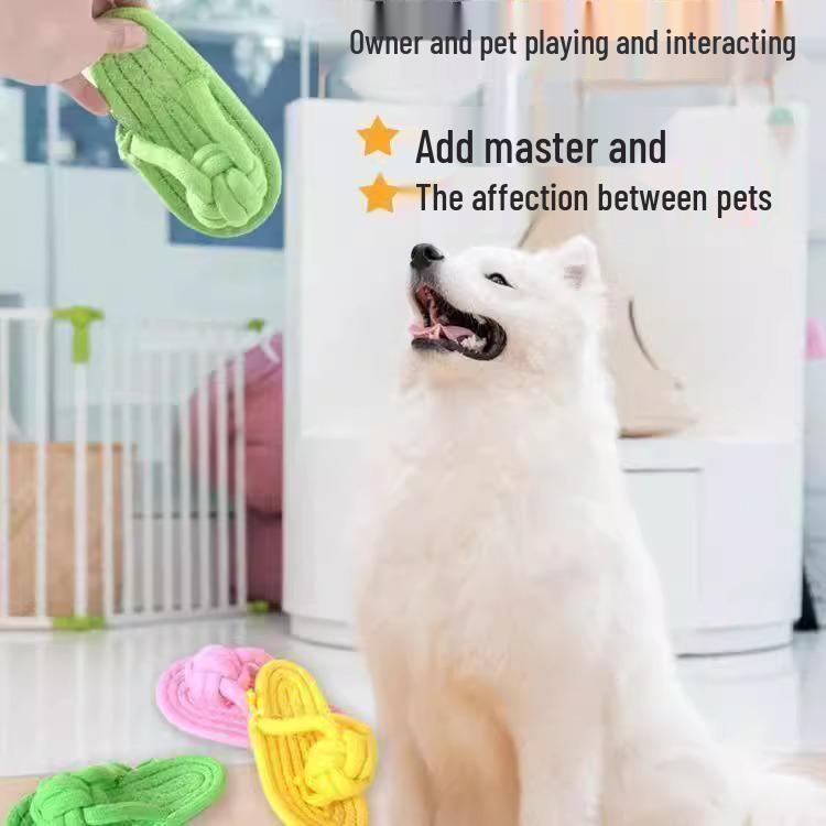 Игрушка-канат с узлом для собак мелких и средних пород, устойчивая к прорезыванию зубов - Игра в форме кости для тедди и бишон фризе