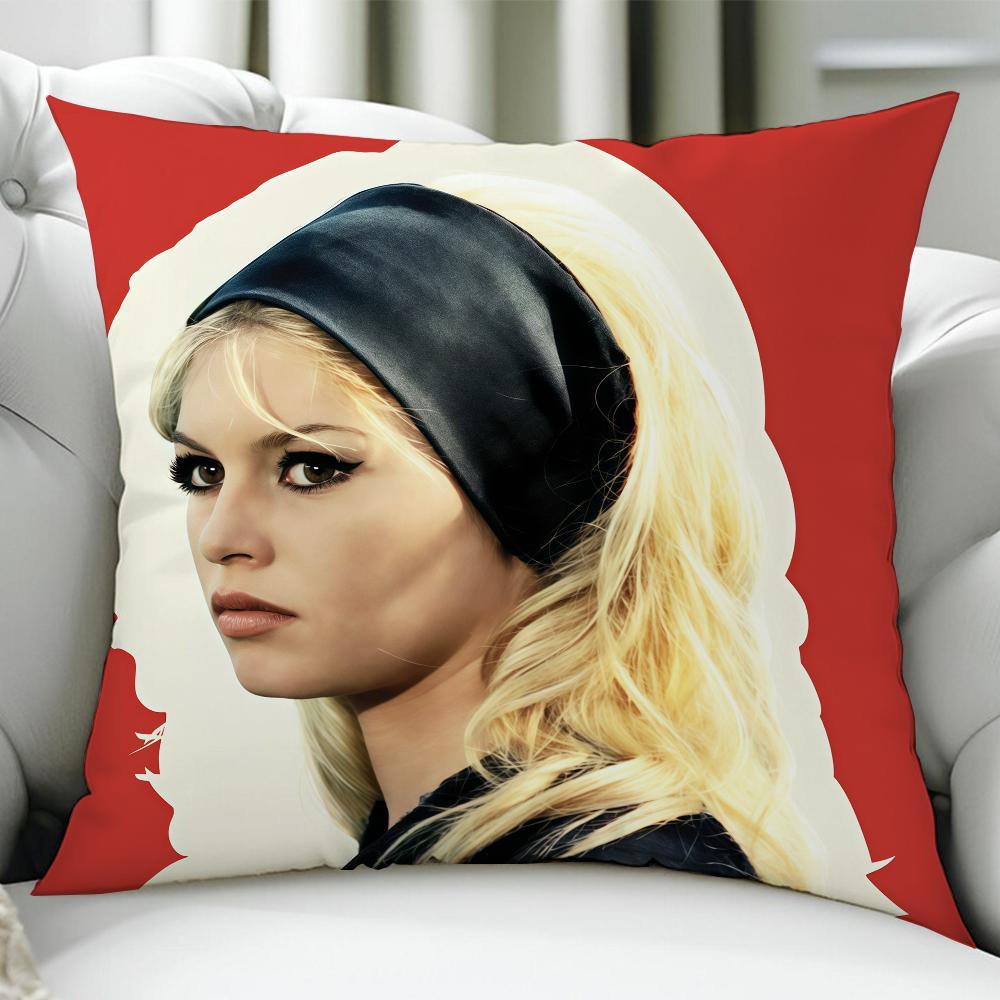 BBrigitte Model BBardot cushion cover Birthday Anniversary Gifts Double Sided Printed Zipper Cushion Cover Soft Skin Bedding
