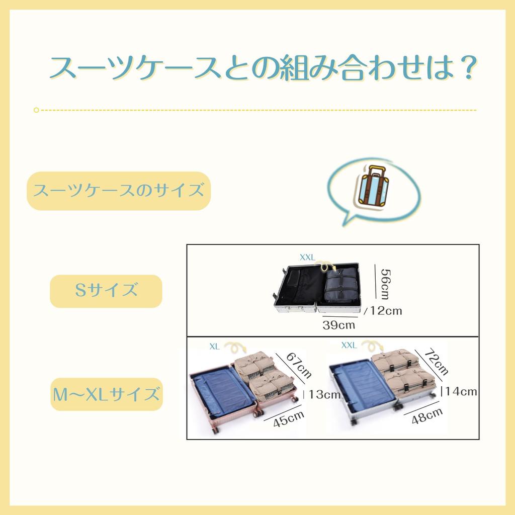 TABITORA Hanging Storage Storage Travel Travel Compression Travel Inner Organizing Clothes Large 3 Business Trip Bag, Box, Pouch, Goods, Pouch,