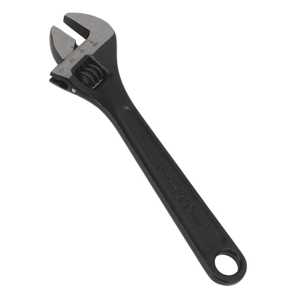 Jaw Adjustable Wrench 45 Steel Larger Knurl Hanging Hole for Professional Home Industrial8in205mm