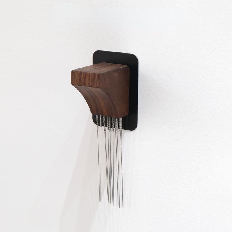 Магнитный WDT Инструмент для Эспрессо с Входящей в Комплект Металлической Пластиной, Изготовленный вручную с Ручкой из Натурального Дерева, Игла-Перемешиватель, Адсорбционная Кофеварка