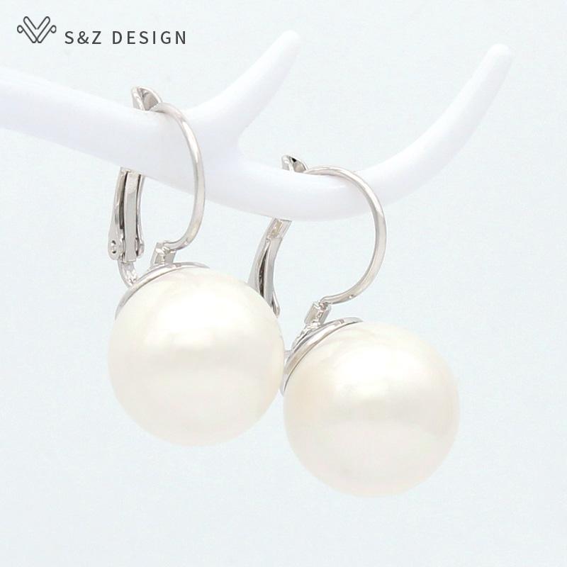 Модные большие круглые серьги-капли с искусственным жемчугом для женщин и девочек, ювелирные изделия для свадебной вечеринки, серьги цвета розового золота