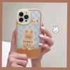 Силиконовый чехол Zhitai Cartoon Bear для iPhone 8/13/14 Pro и iPhone 15 Pro с дизайном больших глаз
