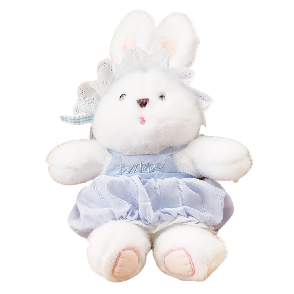Rabbit Compact Stuffed Animal With Ultra Soft Short Pile Fabric Kids Gift Idea