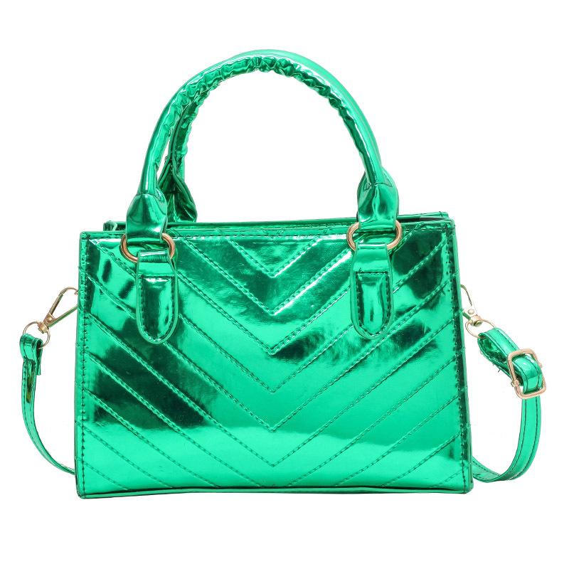 Модная тенденция Маленькая сумка 2023 Лазерная блестящая сумка для лица Цветная текстура Сумка через плечо на одно плечо