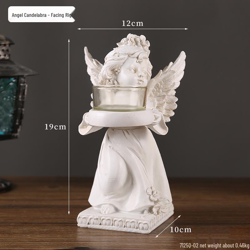 Европейская ретро фигурка ангела - Статуэтка девочки из гипса для церковных свадеб и фотосессий