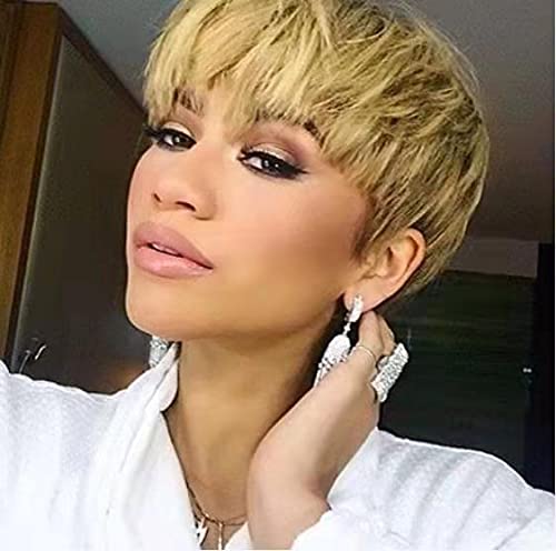 Синтетический коричневый парик BeiSDWig со смешанной светлой челкой, короткие коричневые парики для черно-белых женщин, натуральные короткие стрижки