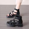 Platform Sandals Women's Summer 2025 New Fashion Versatile Design Sense Niche Temperament Word with Roman Shoes