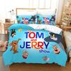 Anime Mouse Jerry Cartoon Cat Tom Bedding Set,Duvet Cover Bed Set Quilt Cover Pillowcase,King Queen Twin Size Boys Girls Adults