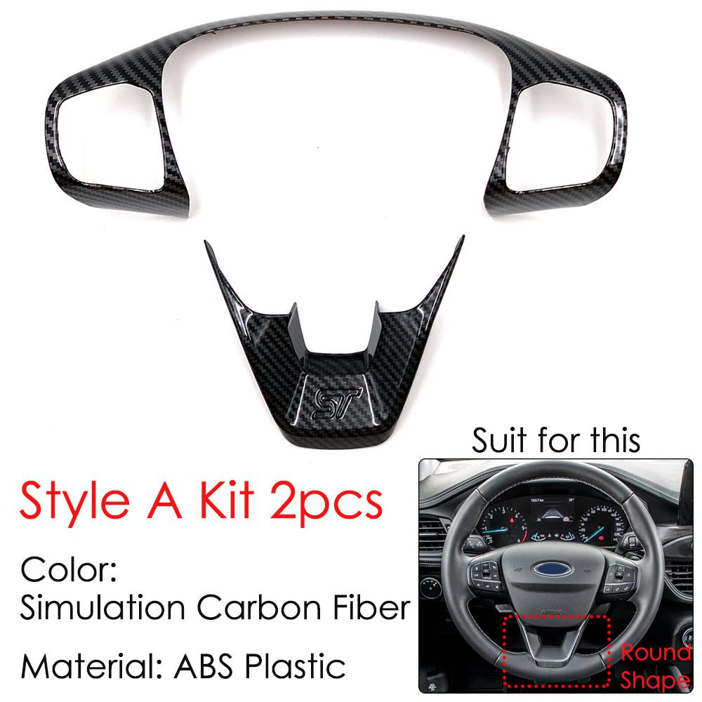 Для Ford Focus Kuga Escape 2018 2020 Fiesta MK8 Bronco стайлинг автомобиля ABS интерьерный чехол на руль, наклейки на планки