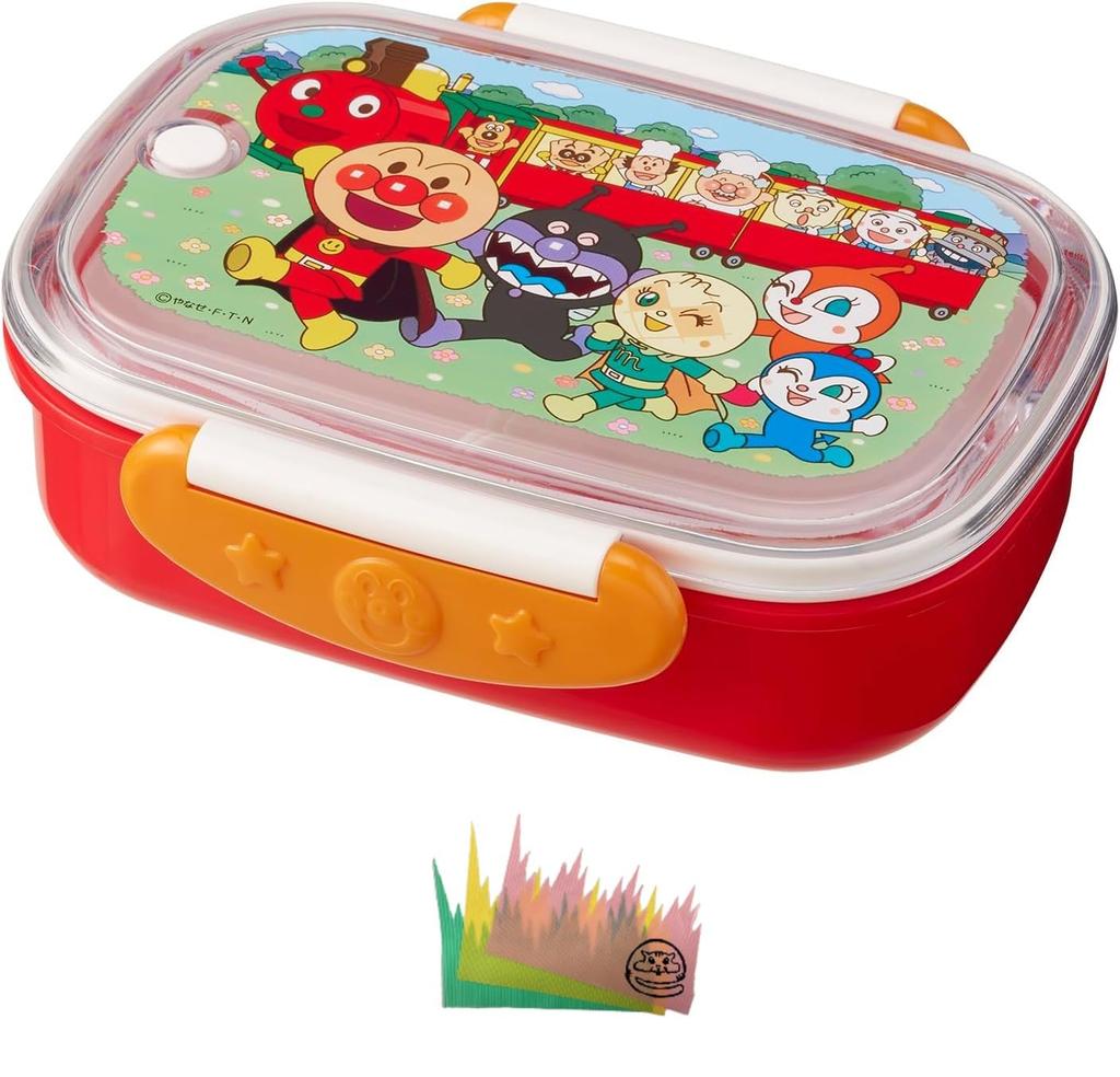 Anpanman Bento Box, 1 Tier, Dishwasher and Microwave Safe, Made In Japan, 360ml, Red (Bento Box, Balanced)