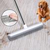 Резиновая щетка 2 в 1, грабли для ковра со скребком, длинная ручка для удаления шерсти домашних животных, пуха, ковра, паркета, не царапает