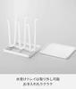 Yamazaki Jitsugyo Glass Stand Tower Slim White 2847