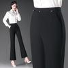 Женские облегающие брюки-клеш стрейч на весну/лето 2025 – с высокой посадкой, микро-клеш, универсальные брюки для мамы.