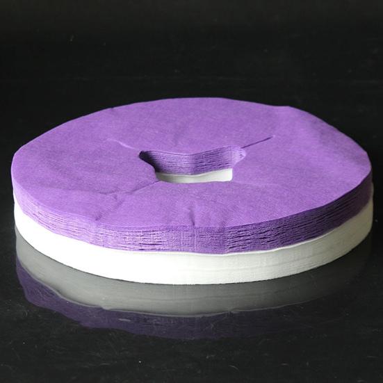 100Pcs Disposable Face Cradle Covers Massage Face Rest Covers Breathable Bed Hole Pad for Salons Headrest Spas Clinics Massage Tables Chairs