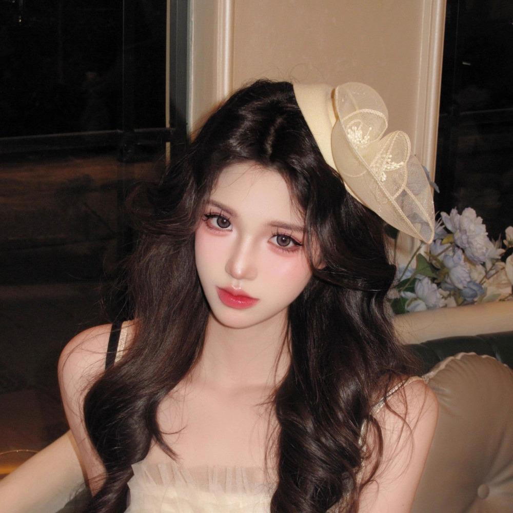 Sweet Feathers Fascinator Hat Flower Funeral Headdress Fashion Veil Hat Headwear  Lady/Bride