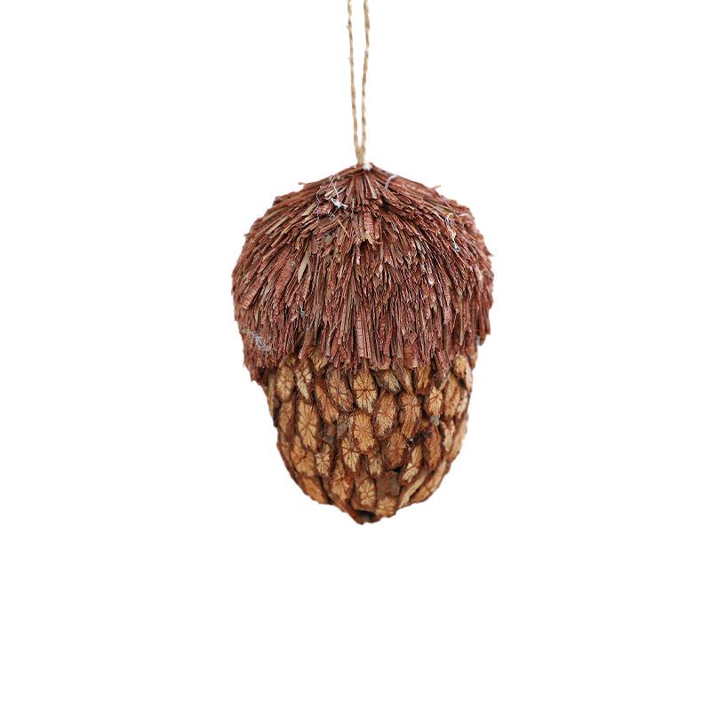 Large Wooden Pine Cone & Acorn Christmas Tree Ornament Set