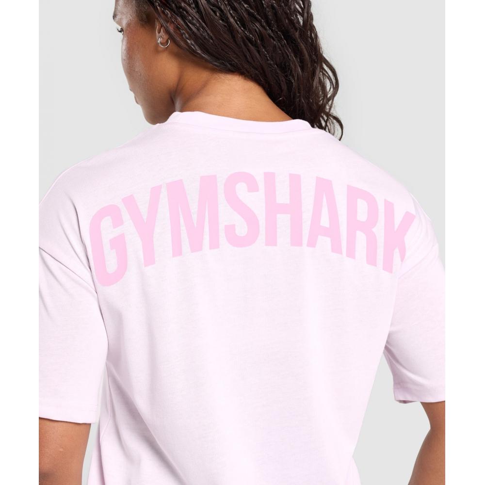 Gymshark Gs Power Oversized T shirT Ice Pink B4a7o Kcpx