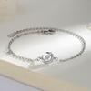 VENTFILLE 925 Sterling Silver Star Bracelet Fashion Korean Five-pointed Star Crystal Double Bracelet
