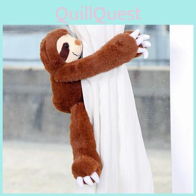 Милая мультяшная плюшевая кукла-ленивец серого и коричневого цвета, подхват для штор для декора детской спальни и подарок