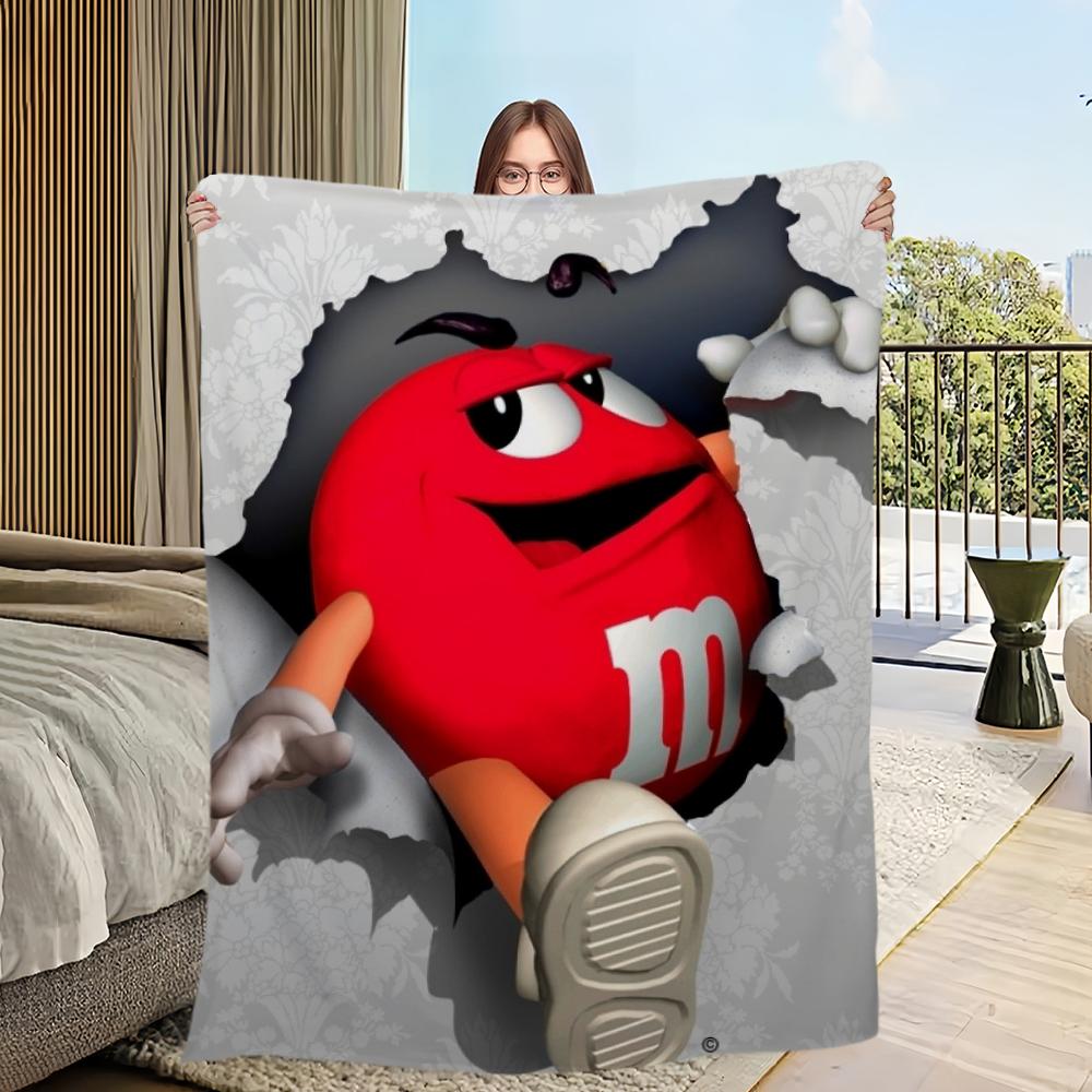 Забавный M-M&M-M's Skicomfort теплый Мягкий Домашний Детский Обед Одеяло Подходит для Гостиной Офиса Ежедневных Путешествий Подарки