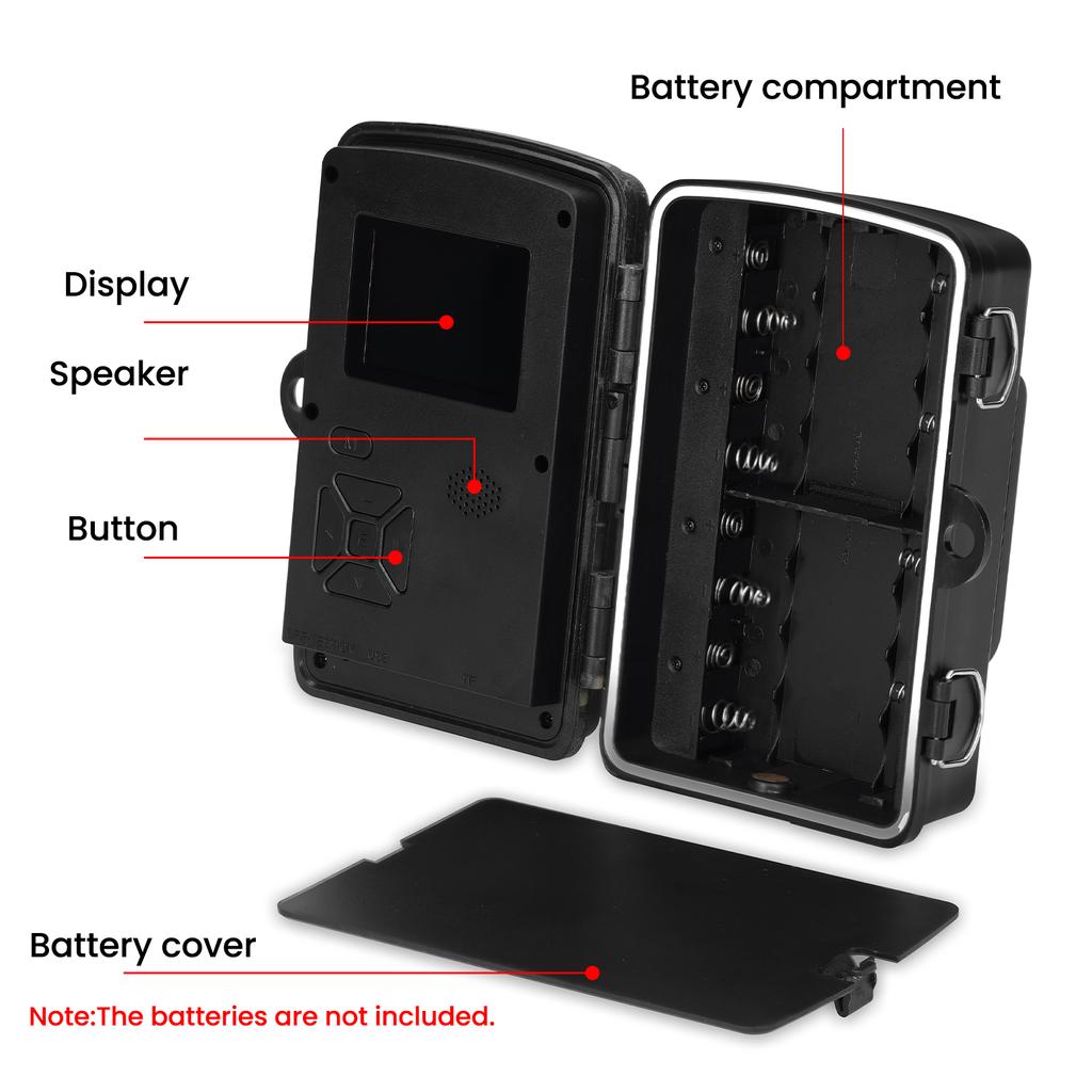 16-мегапиксельная 1080p уличная камера инфракрасная камера обнаружения поля 2,0-дюймовый цветной Tft-дисплей для дневного и ночного использования охотничья камера ночного видения