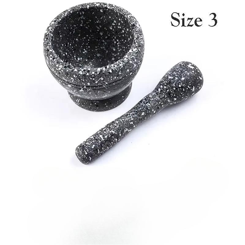 Resin Setmortar and Pestle Garlic Herb Spice Mixing Grinding Crusher Bowl Restaurant Kitchen Tools