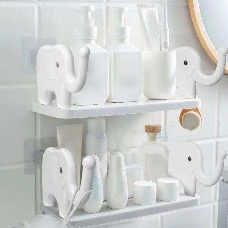 Милые полки для ванной в виде слона, кухонная полка для туалета, полка для хранения над унитазом, настенные плавающие полки, интересная стойка для хранения