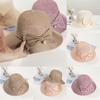 Shade Summer Foldable Big Brim Breathable Bucket Cap Brim Cap Sun Hat Straw Hat Beach Sunscreen Cap