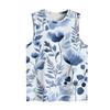 Women's Casual Round Neck Printed Sleeveless Vest Tops Vest