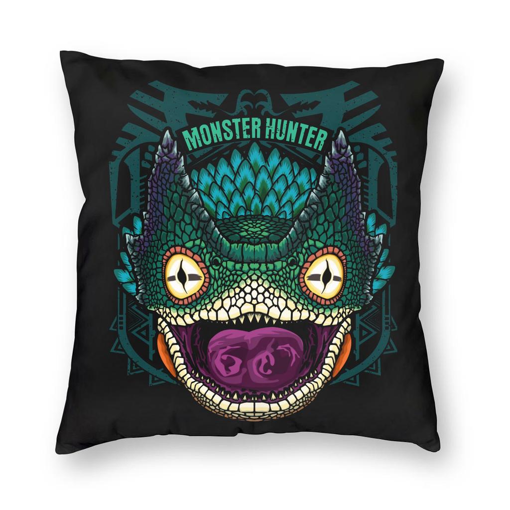 Крылатый Змей Monster Hunter World Наволочка Печать Чехол на Подушку Подарок Охота Mhw Игра Декоративная Подушка Чехол для Подушки Дом На Молнии