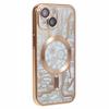AR Series For iPhone 15 Magnetic Case Electroplating Soft TPU Cover Compatible with MagSafe