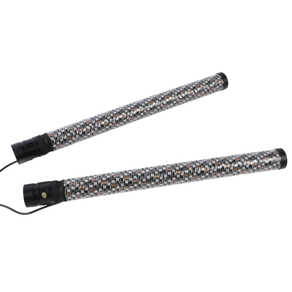 2pcs 12‑24V RGB LED Whip Light Waterproof App Remote Control 366 Modes Chasing Whip for UTV ATV Off Road Sand Truck Boat