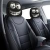 Смешные Чехлы на Подголовник Автомобиля, Ледяной Шелк, Двусторонний Принт, Эластичный Универсальный Защитный Подушка для Шеи на Сиденье Авто