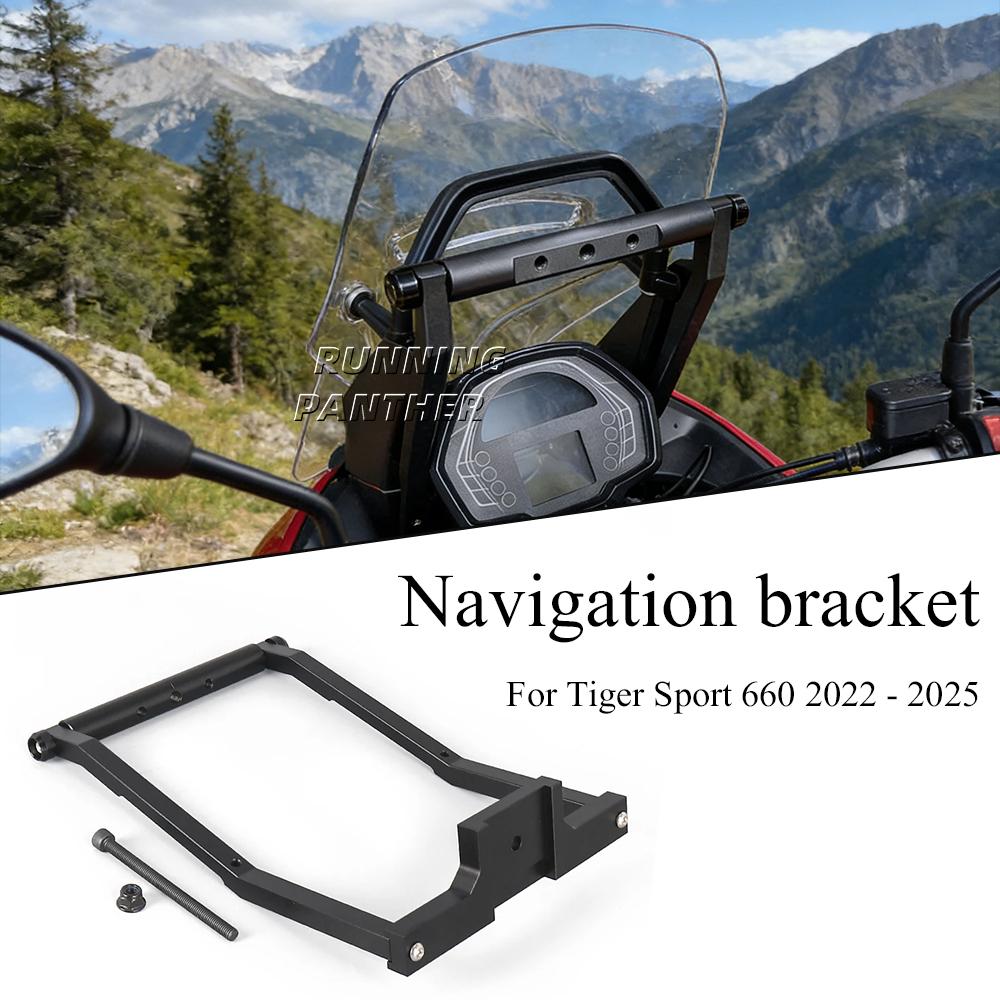 For Tiger Sport 660 2022-2025 New Motorcycle Accessories Navigation bracket GPS bracket Height-Adjustable