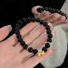 Black Agate Bow Bracelet Women's Light Luxury Niche Design Bracelet