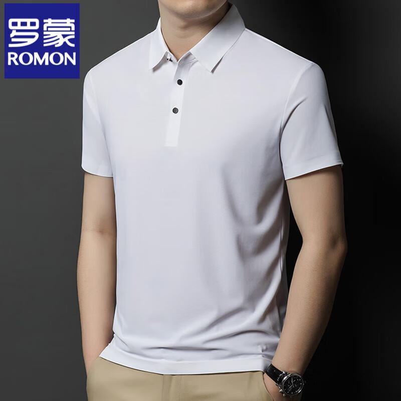 Romon Men's Ice Silk Quick-Dry Polo Shirt