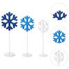3 Pieces Snowflake Ornaments Wooden Centerpiece Holiday Decor Collection Winter