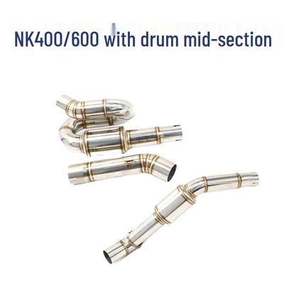 Выхлопная труба из нержавеющей стали с поворотной средней секцией для CFMOTO 400NK/650NK с катализатором и модифицированным резонатором противодавления